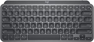 Logitech MX Keys Mini Minimalist Wireless Illuminated Keyboard, Compact, Bluetooth, Backlit, USB-C, Compatible with Apple macOS, iOS, Windows, Linux, Android, Metal Build-Graphite