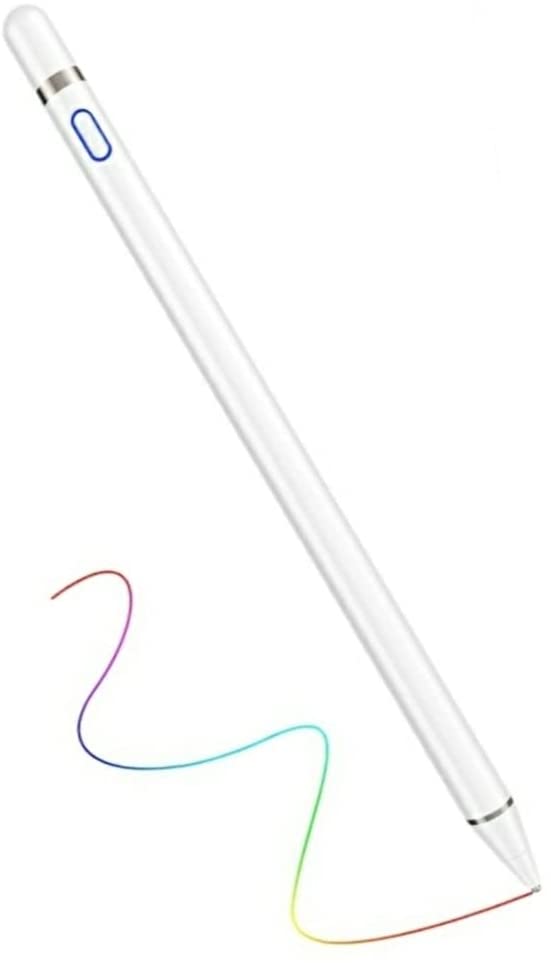 Active Stylus Pens for Touch Screens,1.5mm Fine Point Rechargeable Digital Pencil Capacitive Pen Fine Point Stylist Pen Pencil Compatible with iPhone iPad and Other Tablets (White)