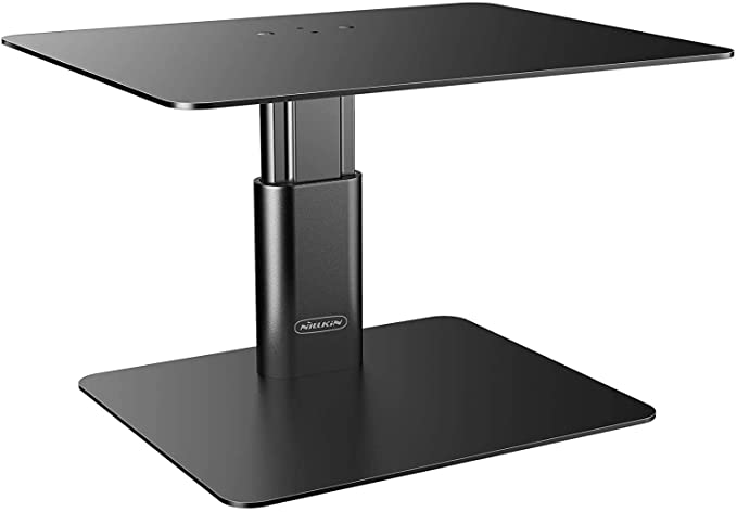 Nillkin Monitor Riser Stand, Adjustable Height Durable Metal Desktop Stand Storage Organizer Compatible with PC, Laptop, Computer, iMac, and All Screen Display