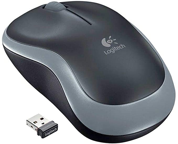 Logitech Wireless Mouse M185 with 2.4 GHz Wireless Connectivity, Grey