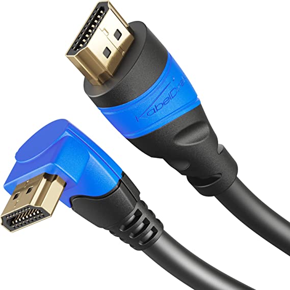 KabelDirekt – كابل 4K HDMI – 7.5 م (متوافق مع HDMI 2.0a/b 2.0، و1.4a، بزاوية 270 درجة، و4K Ultra HD، و3D، وHD الكاملة، و1080p، وHDR، وARC، والسرعة العالية مع الإيثرنت،PS4، وXBOX، وHDTV) – TOP Series