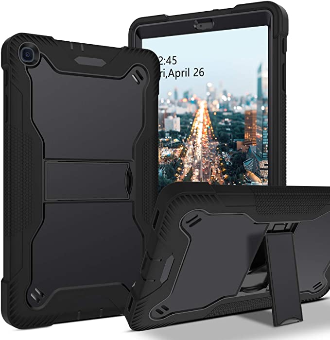 BENTOBEN Samsung Galaxy Tab A 10.1 Case 2019, Heavy Duty Rugged 3 Layers Hybrid Shockproof Kickstand Durable Protective Tablet Cover for Samsung Galaxy Tab A 10.1 inch 2019 -T510/T515/T517, Black