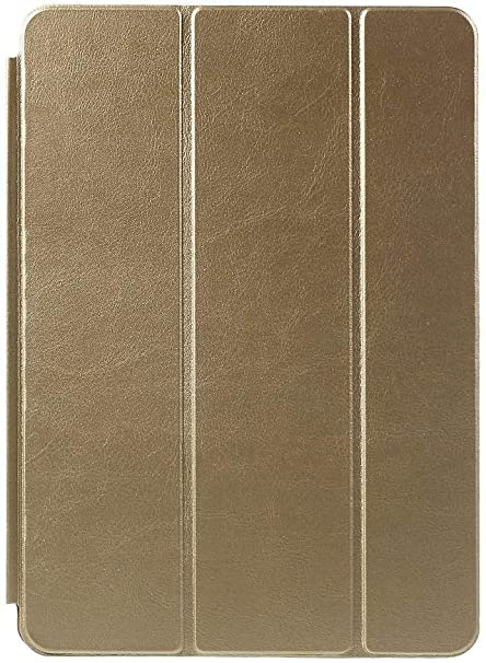 Cover for iPad Air Smart Tri-fold Stand Leather Case - Gold