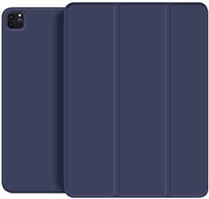 KenKe iPad Pro 11 inch 2021 & 2020 & 2018 Case, Strong Magnetic Ultra Slim Trifold Stand Auto Sleep/Wake Cover [Support Pencil Pair Charging] for iPad Pro 11 Inch (2nd / 3rd Gen) Case, Navy