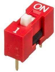 Slide Type Switch Module 1-Bit 2.54mm 1 Position Way DIP Red Pitch