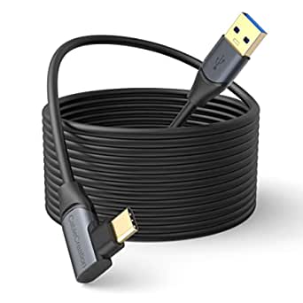 Quest Link Cable 16.4FT, CableCreation USB 3.2 Gen1 USB C to A Oculus Quest Link Cable High Speed 5 Gbps Data Compatible with Quest/Quest 2 Virtual Reality Headsets and Gaming PC, 5 Meters
