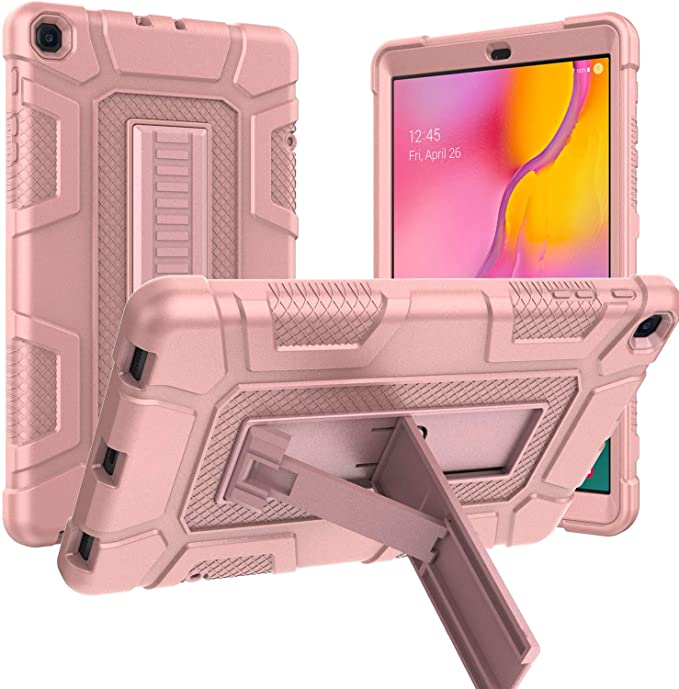 Samsung Galaxy Tab A 10.1 2019 Case, Xintaistore Hybrid Shockproof Rugged Drop Protection Cover with Kickstand for Samsung Galaxy Tab A 10.1 Inch -T510 / T515(Rose Gold)
