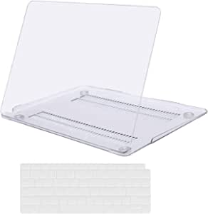 MOSISO Compatible with MacBook Air 13 inch Case 2020 2019 2018 Release A2337 M1 A2179 A1932 Retina Display with Touch ID, Protective Plastic Hard Shell Case & Keyboard Cover Skin, Crystal Clear