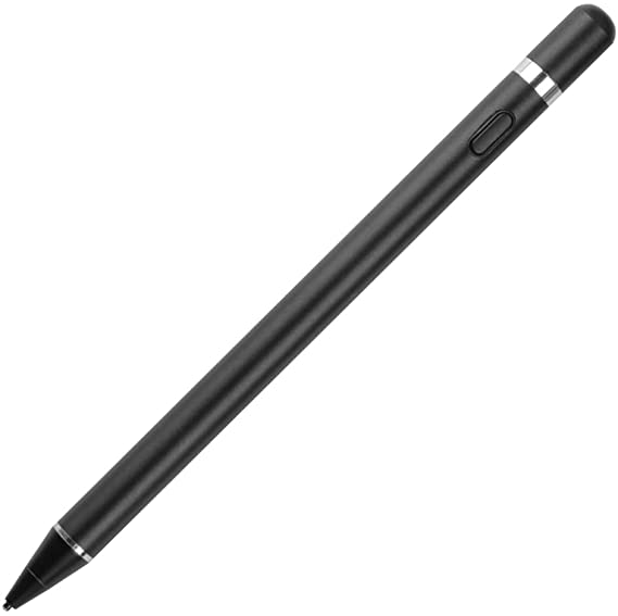 Pearan New Universal Stylus Pen Elastic Pure Copper Tip Auto Power Off Compatible with iOS/Android/Windows Capacitive Touchscreens, Black