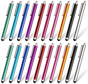 homEdge Stylus Pen Set of 20 Pack, Universal Capacitive Touch Screen Compatible with iPad, iPhone, Samsung, Kindle Tough, Compatible with All Device with Capacitive Touch Screen – 10 Color