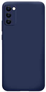 Case Compatible with Samsung Galaxy A03sLiquid Silicone Case Protector Camera Soft TPU Slim Back Cover (Blue)