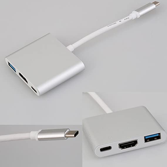 Microware ypeC to 4K HDMI USB 3.0 Charging HUB Adapter USB-C 3.1 Converter Compatible with MacBook