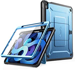 SUPCASE Unicorn Beetle Pro Series Case Designed for iPad Air 4 (2020) 10.9 Inch, with Pencil Holder & Built-in Screen Protector Full-Body Rugged Heavy Duty Case (Slate Blue)