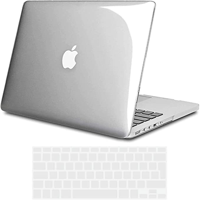 TECOOL Case Compatible with MacBook Pro 15 Retina Case Cover, Slim Plastic Hard Shell Protective Case for MacBook Pro 15 inch Retina with Transparent Keyboard Cover(Model: A1398) -Crystal Clear