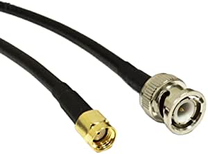 OHM - BNC male To RP-SMA male cable RG58 50ohm 25 Meter length