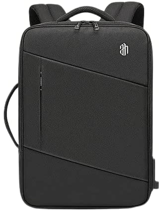 Travel 15.6 Laptop Backpack - USB Outlet, Waterproof - Black