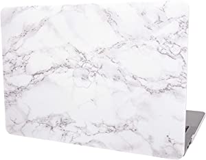 YYPP Laptop Case Compatible with MacBook Plastic Case Hard Shell Cover Pro 13" (2019/2018/2017/2016) A2159/A1989/A1706/A1708 Touch Bar (White Marble)