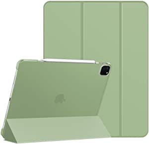 JETech Case for iPad Pro 12.9-Inch (5th Generation, 2021 Model), Slim Stand Hard Back Shell Smart Cover with Auto Wake/Sleep (Matcha Green)