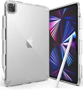 Ringke Fusion Case Compatible with iPad Pro 11 Inch 2021, Clear Shockproof TPU Bumper Hard PC Back Cover with Overcharge Protection Pen/Pencil Holder - Clear
