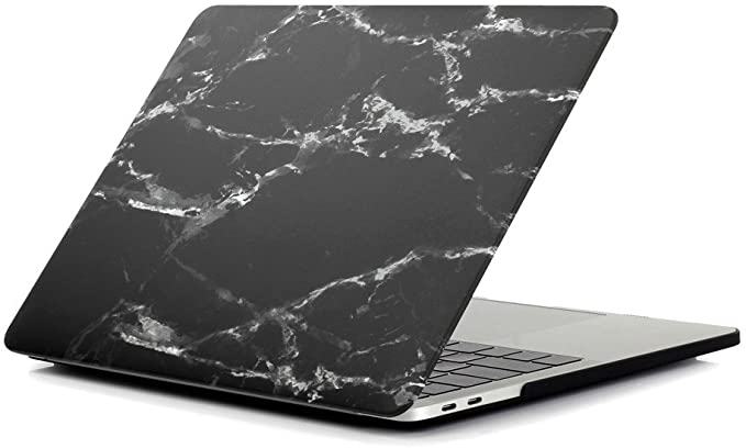 O Ozone Macbook Hard Case for Macbook Air M1 13 Inch Case MacBook Air Retina Cover ( M1 2020 / Macbook Air 2020 / 2019 / 2018 ) Compatible with A1932, A2179, A2337 Black Grey Marble