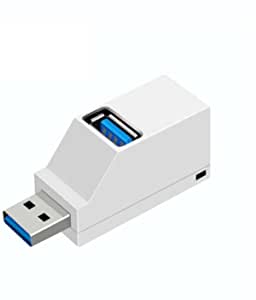 USB 3.0 2.0 Hub splitter 3 ports Adapter Mini Extender Box For PC Laptop Mac book Phone High Speed U Disk Reader Accessories (white)