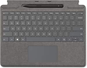 Microsoft Surface Pro 8 / Pro X Signature Keyboard Platinum in Bundle with Slim Pen 2 Black