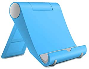 Universal Tablet Stands Foldable Adjustable Rotating Holder Lazy Support for Mobile Tablet Blue(one year gurantee) (one year warranty)