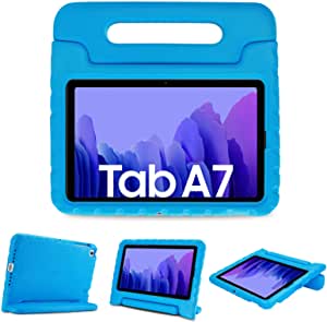 ProCase Kids Case for Samsung Galaxy 2020 Tab A7 10.4" (Model -T500/ T505/ T507), Shock Proof Convertible Handle Stand Cover Light Weight Kids Friendly Super Protective Case -Blue