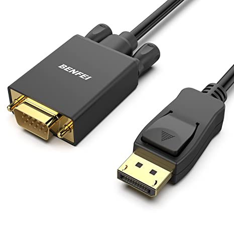 DisplayPort to VGA Cable, BENFEI 0.9M Display Port of Computer/Laptop to VGA of Monitor/Projector Gold-Plated Adapter (Not Bidirectional,Not Compatible with HDMI or USB)