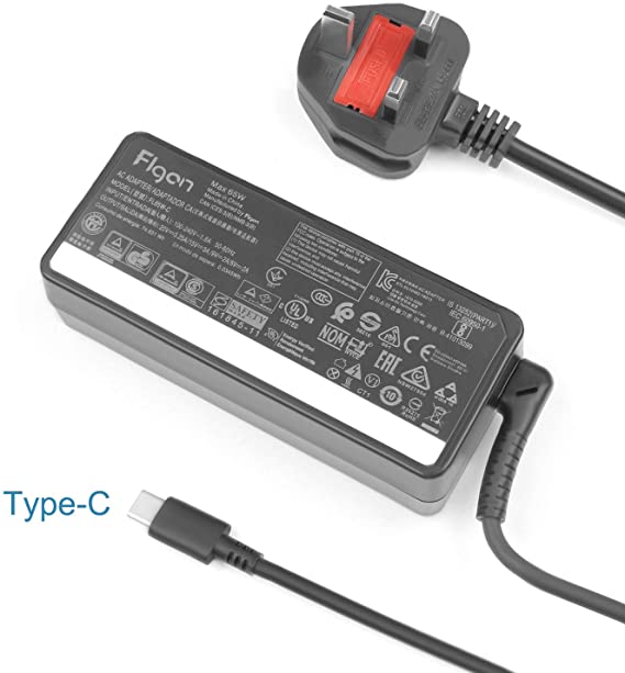 FLGAN 65W 45W USB-C Laptop Charger for Lenovo Yoga c930 C730 920 910 S940 ThinkPad E590 E490 P52S E480 L480 T480 X280 Thinkpad X1 carbon 5G 6G 7g 6th 5th GX20P92530 4X20M26268 ADLX65YCC3D