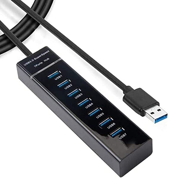 7-Port USB 3.0 Ultra-Slim Data Hub with 30cm Extended Cable