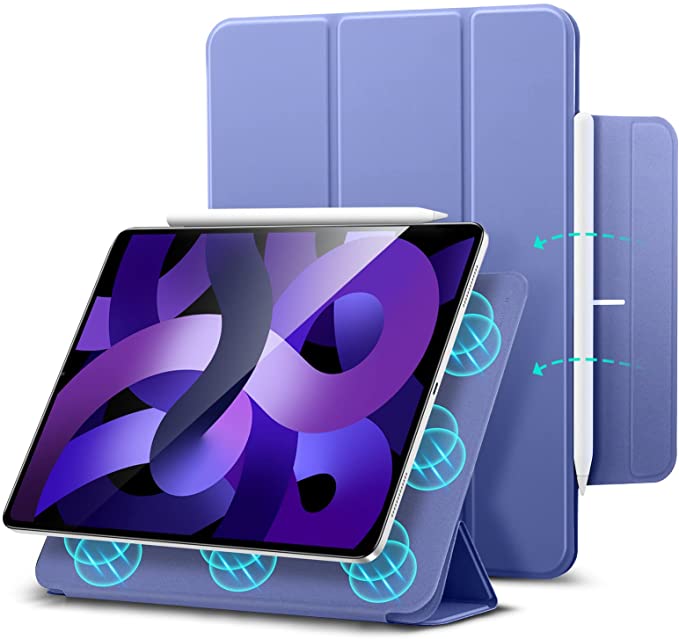 ESR Magnetic Case Compatible with iPad Air 5th Generation Case (2022), iPad Air 4th Generation Case (2020), and iPad Pro 11 (2018), Magnetic Attachment, Auto Sleep/Wake, Supports Pencil 2,Lavender