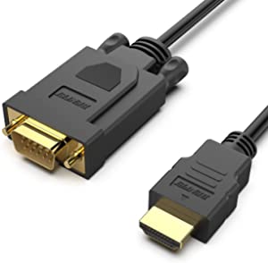 HDMI to VGA, Benfei Gold-Plated HDMI to VGA 3 Feet Cable (Male to Male) Compatible for Computer, Desktop, Laptop, PC, Monitor, Projector, HDTV, Raspberry Pi, Roku, Xbox and More