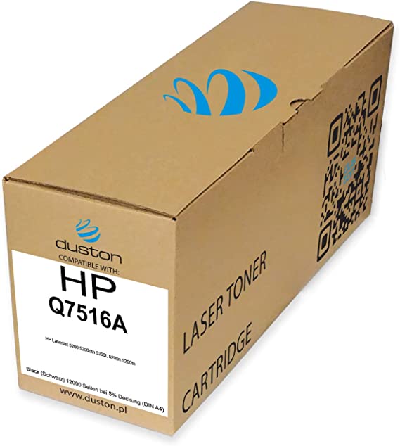 Q7516A, 16A Black Duston Toner Compatible with HP Laserjet 5200 5200dtn 5200L 5200n 5200tn