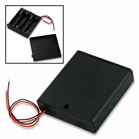 4 x AA Battery Holder + On/Off Switch
