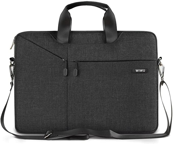 Wiwu Men and Women Briefcase Sleeve Case Bag for 15.6 Inch Laptop (Black)