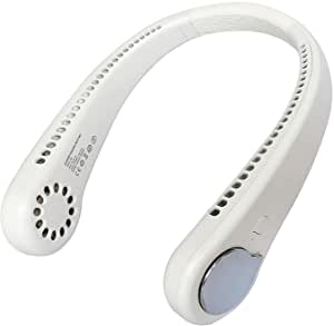 Portable Hanging Neck Fan, Allliike Rechargeable Personal Fan, Wearable Sports Fan, Adjustment Shape, 360° Cooling, Bladeless, Super Quiet, 3 Wind Speeds(White)