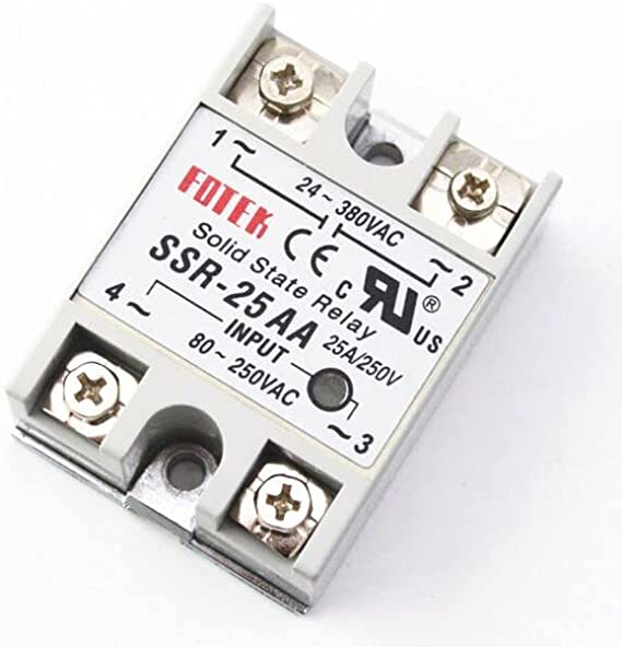 SSR-25DA (Solid State Relay 25A) Input 80-250Vdc / Output 24-380Vac