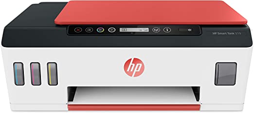 HP Smart Tank 519 Wireless, Print, Scan, Copy, All In One Printer, Print up to 18000 black or 8000 color pages - Red/White [3YW73A]