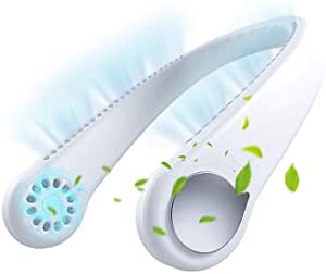 Vingtank Mini Portable USB Neck Fan Rechargeable Battery Ultra Quiet Wearable Wind Hand Fan Air Conditioner Cooler Travel Office Room Household Cooling Airflow