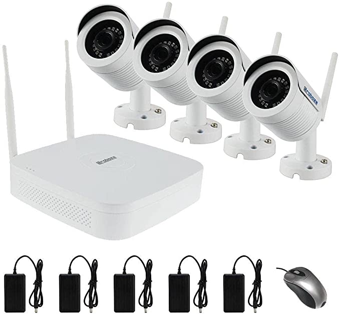Roboza Wireless 4CH WiFi Home Security Camera Kit