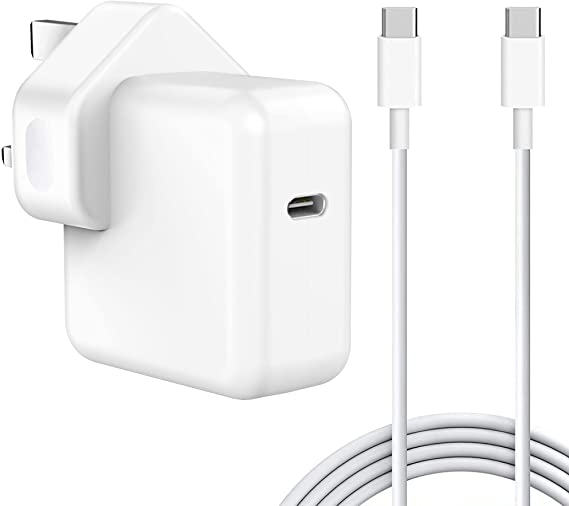 30W USB C Charger, Fast Charger Power Adapter, Compatible with Mac Book Air Charger (29W) 2018Late And iPad Pro With 6.56ft USB-C Port Charge Cable Notebook/Tablets for Traveling.