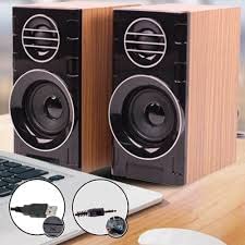 FT Speaker - 2031 Power USB - AUX Audio Port - Super High Sound, High Clarity, Wood