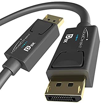 KabelDirekt – 5 م – – كابل DisplayPort،معتمد DP 1.4، وVESA (بمقدار 8 ك عند 60 هرتز، 144 هرتز، HDR10 مثالي للاستخدام مع شاشات الألعاب، وFreesync/G-Sync، وتم اختباره بشكل رسمي وفقا لتعليمات VESA،أسود)