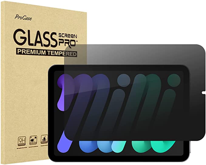 ProCase iPad Mini 6 8.3 4-Way Privacy Screen Protector 2021, 360 Degree 4-Way Anti-Spy Tempered Glass Screen Film Guard Screen Protector for iPad Mini 6th Generation 8.3” 2021