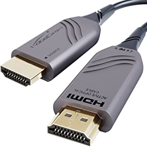 KabelDirekt – كابل 25 م – 8 ك HDMI 2.1، عالي السرعة مصنوع من ألياف فائقة، معتمد (48G, 8K عند 60 هرتز، مرخص رسمياً، ألياف بصرية مرنة للإرسال بدون فقد، رمادي/أسود)
