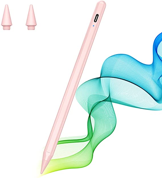 Stylus Pen for iPad (2018-2021),MILPROX Active Pencil with Palm Rejection No Lag Tilt Magnetic for iPad Pro,iPad 6th/7th/8th,iPad Mini 5th,iPad Air 3rd/4rd Gen for Kid Student Writing/Drawing- Pink
