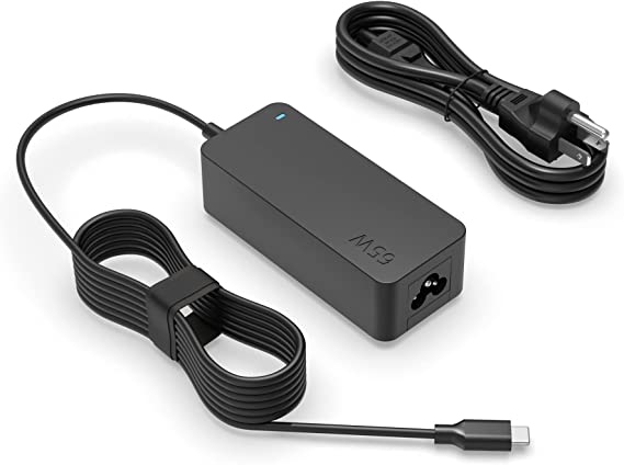 65W USB-C Charger Fit for HP Envy x360 15m-es0023dx 15m-es0013dx 15m-eu0013dx 15m-eu0033dx 15m-eu0023dx 15m-eu0043dx 15-es0097nr 341T3UA 341T5UA 341X1UA 350G5UA 450C6UA Laptop Power Cord AC Adapter