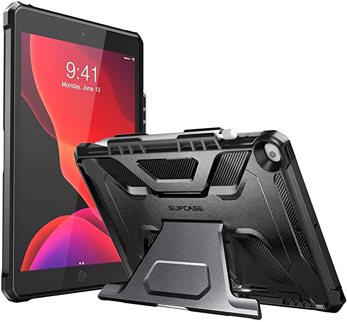 SUPCASE Unicorn Beetle Series Case for iPad 10.2 2019/2020/2021, iPad Air 3 Case 10.5 Inch, with Built-in Apple Pencil Holder Full Body Rugged Protective Case for iPad 9th/8th/7th Generation (Black)