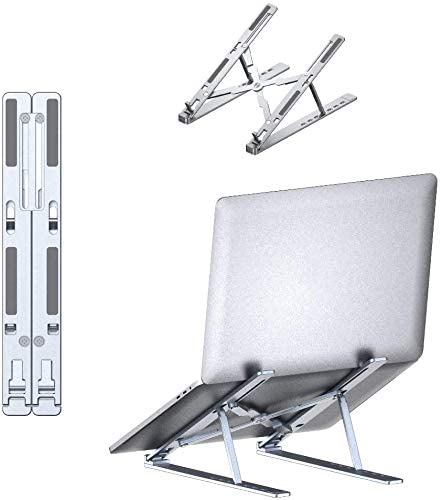 Laptop Stand,Adjustable Portable Laptop Stand for Desk,Cooling Aluminum Ventilated Laptop Pad for MacBook Air Pro,Dell XPS,More 10 - 15.6 inch PC,Tablet PC,iPad (Silver)